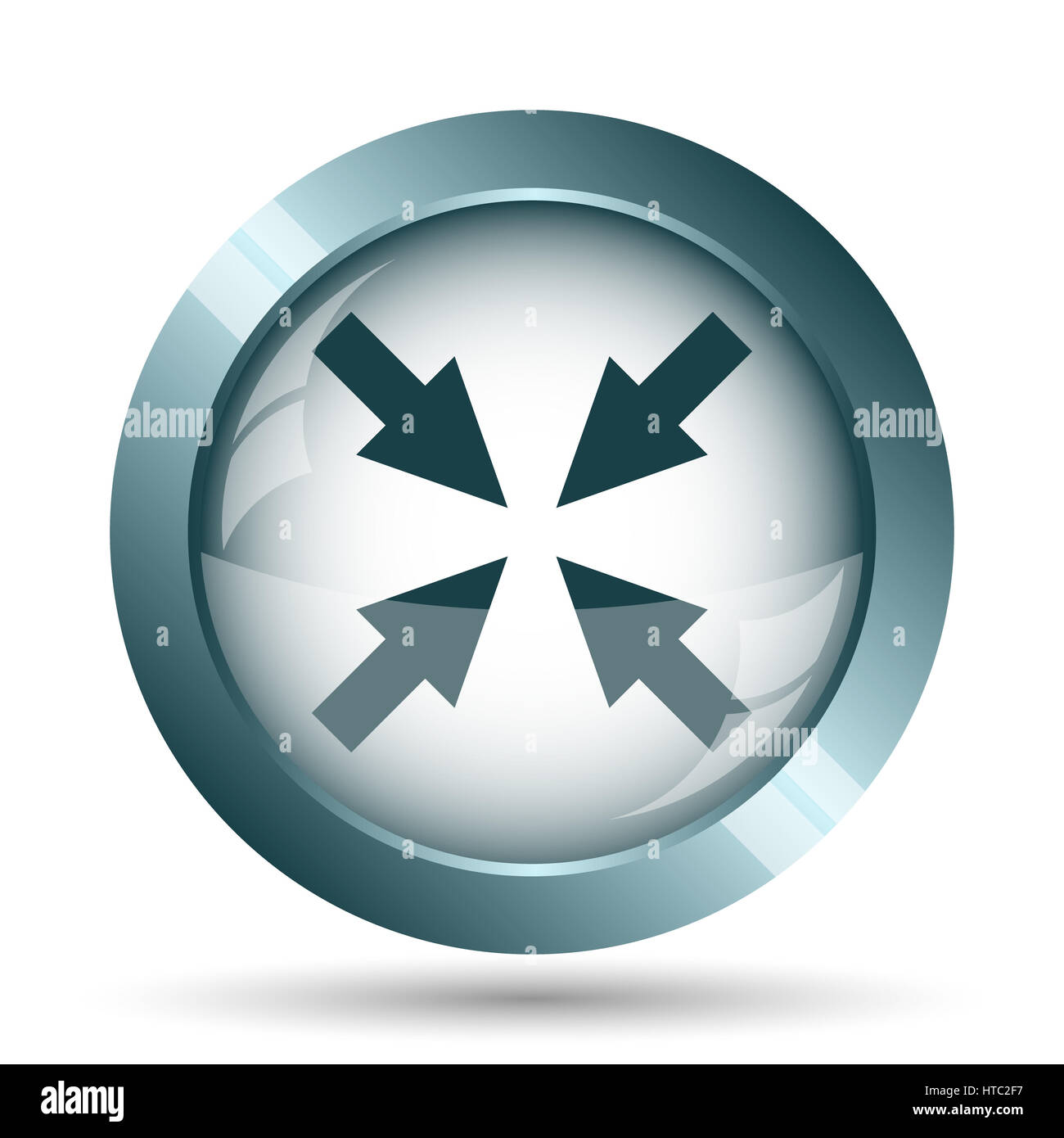 Exit full screen icon. Internet button on white background Stock Photo ...
