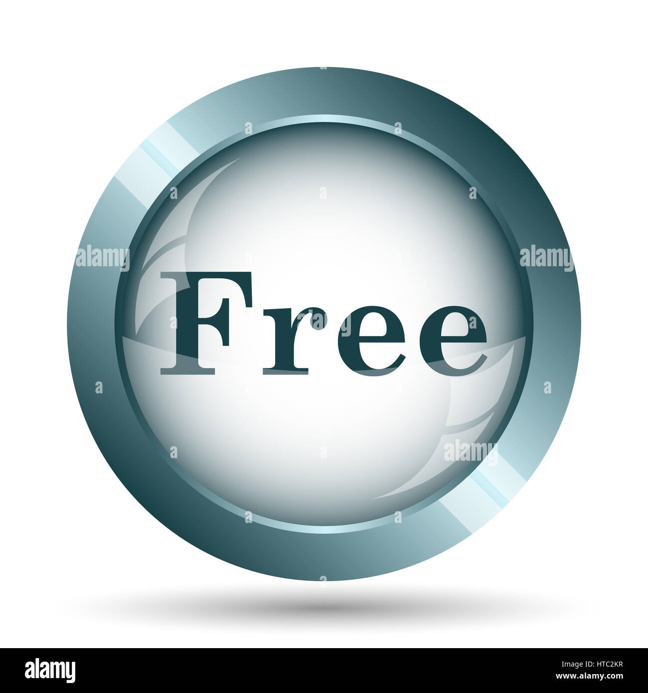 Free icon. Internet button on white background Stock Photo - Alamy