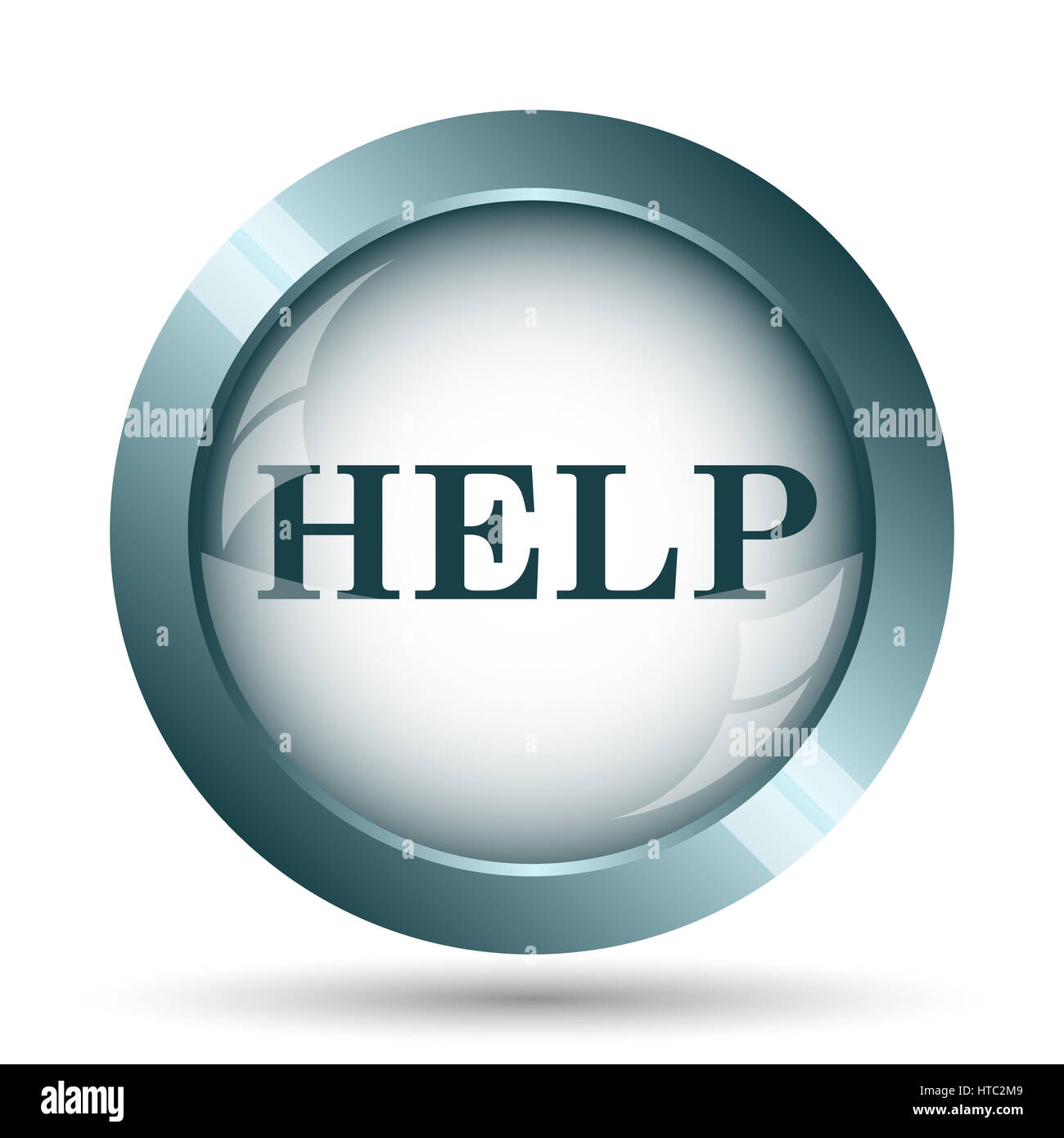 Help icon. Internet button on white background Stock Photo - Alamy