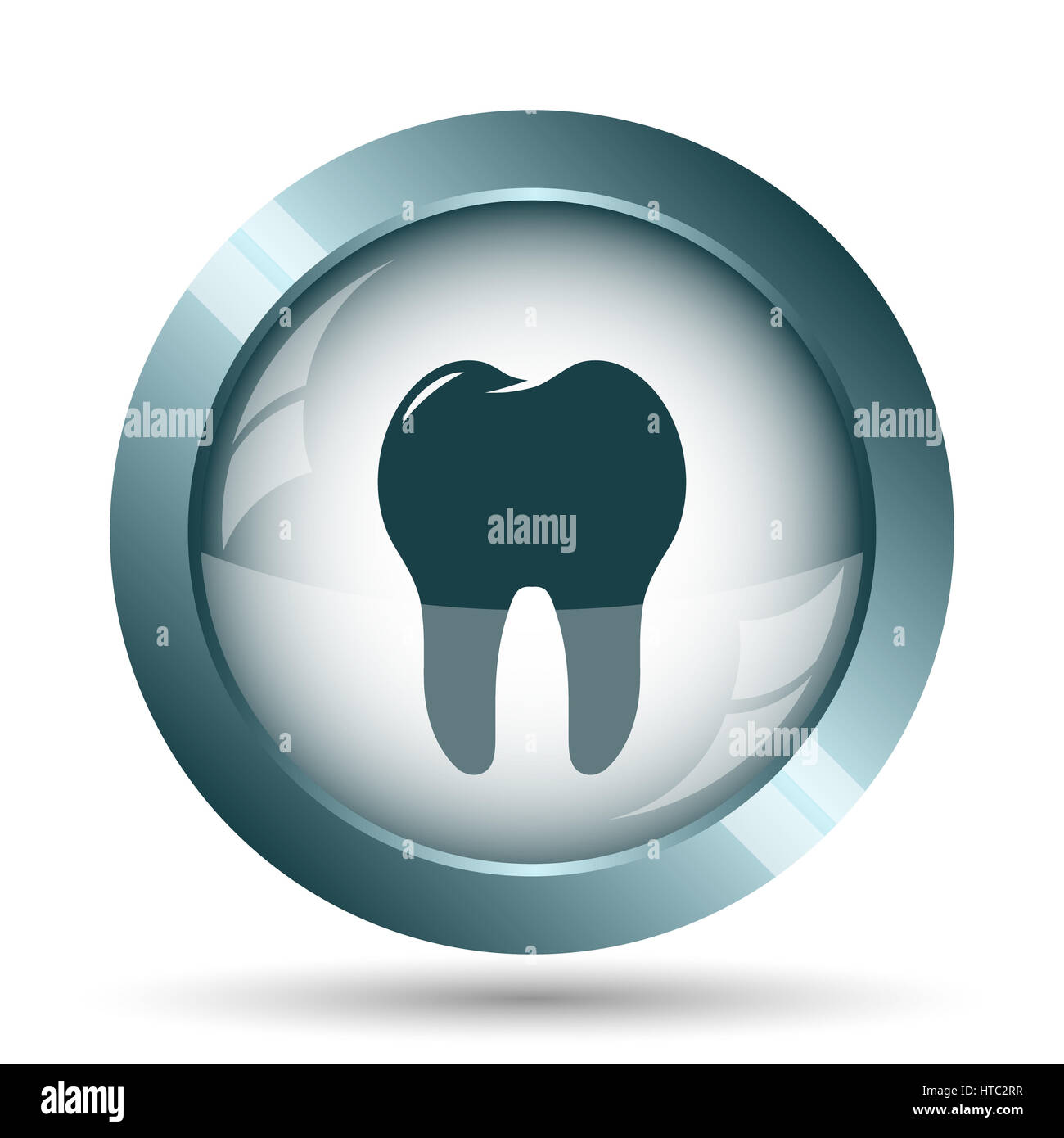 Tooth icon. Internet button on white background Stock Photo - Alamy