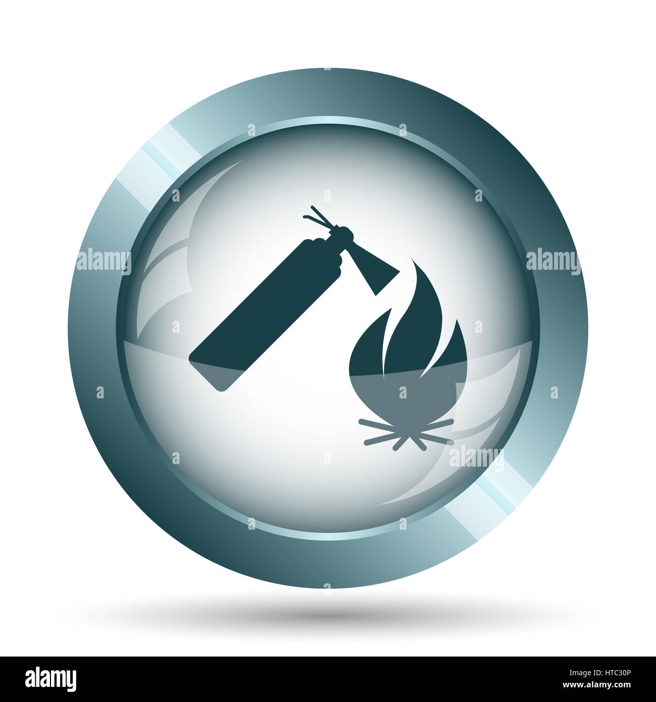 Fire icon. Internet button on white background Stock Photo - Alamy