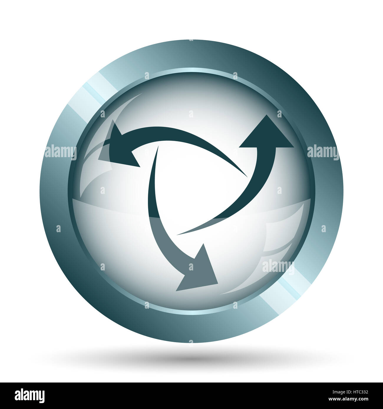 Change icon. Internet button on white background Stock Photo - Alamy