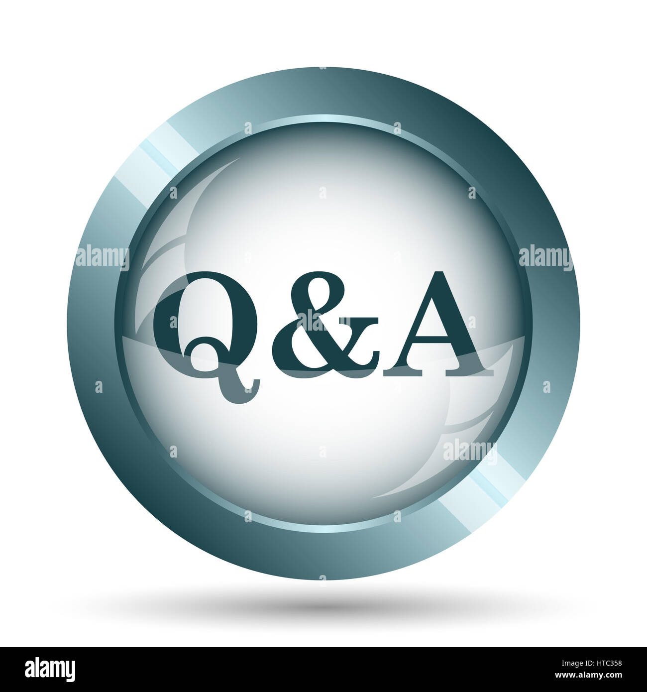 Q&A icon. Internet button on white background Stock Photo - Alamy