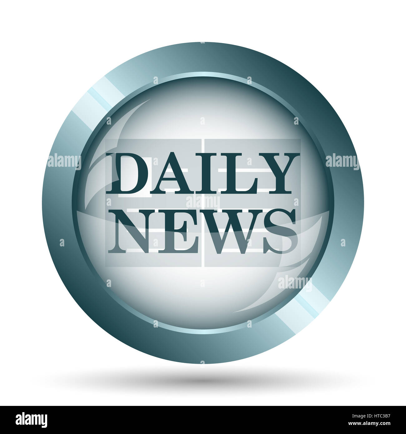 Daily news icon. Internet button on white background Stock Photo - Alamy