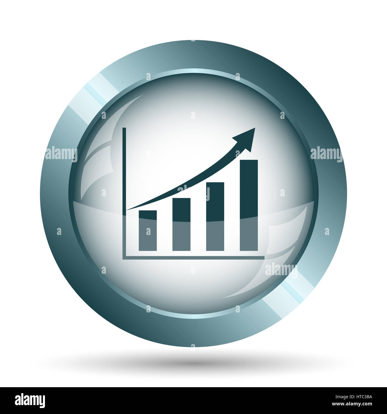 Chart icon. Internet button on white background Stock Photo - Alamy