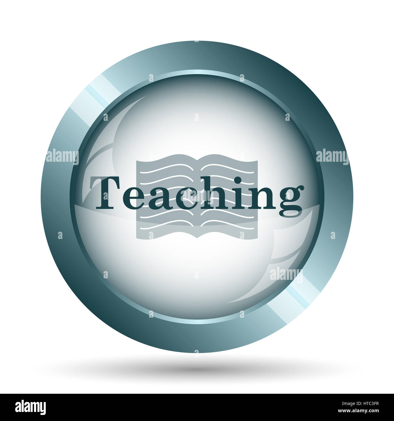 Teaching icon. Internet button on white background Stock Photo - Alamy