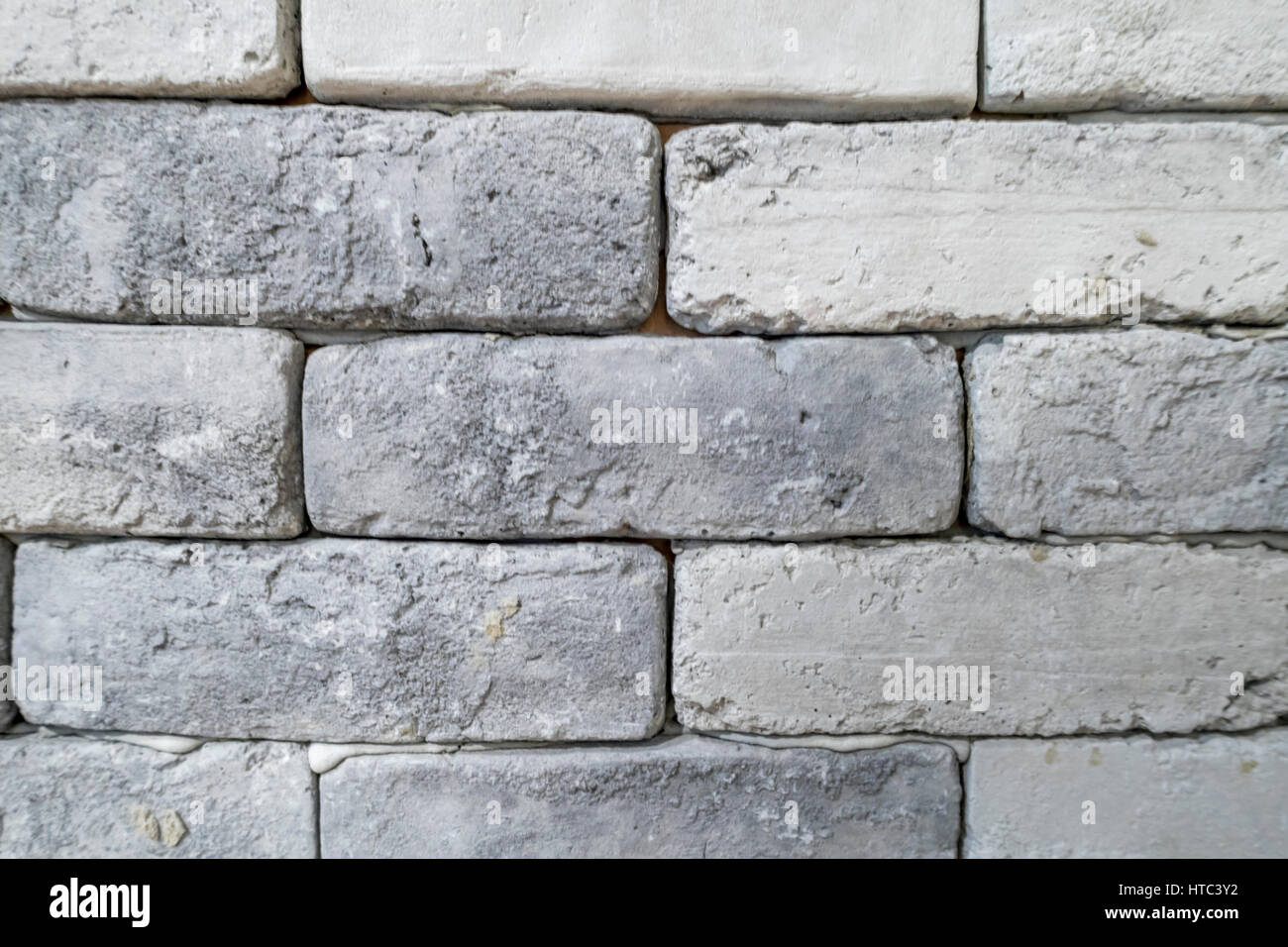 Grey brick wall for texture or background Stock Photo