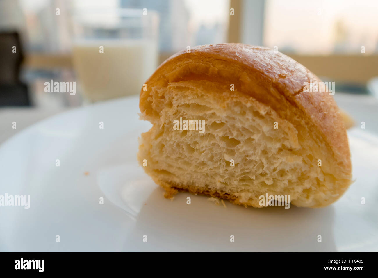 Inside details of a croissant close up Stock Photo Alamy