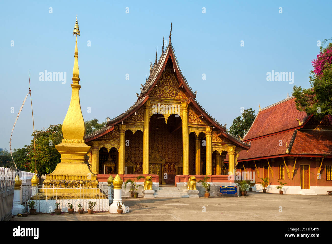 Ordination hall (ubosot) of Wat Sen temple (also known as Wat Sene Souk ...
