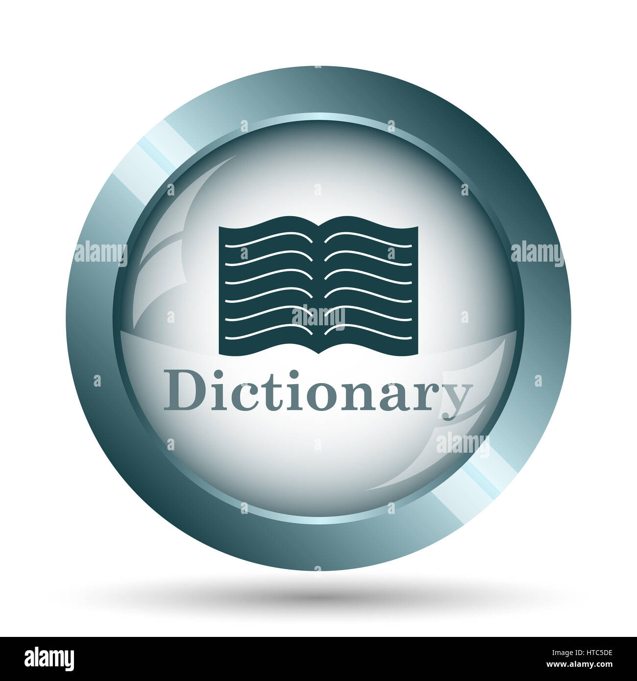 Dictionary icon. Internet button on white background Stock Photo - Alamy