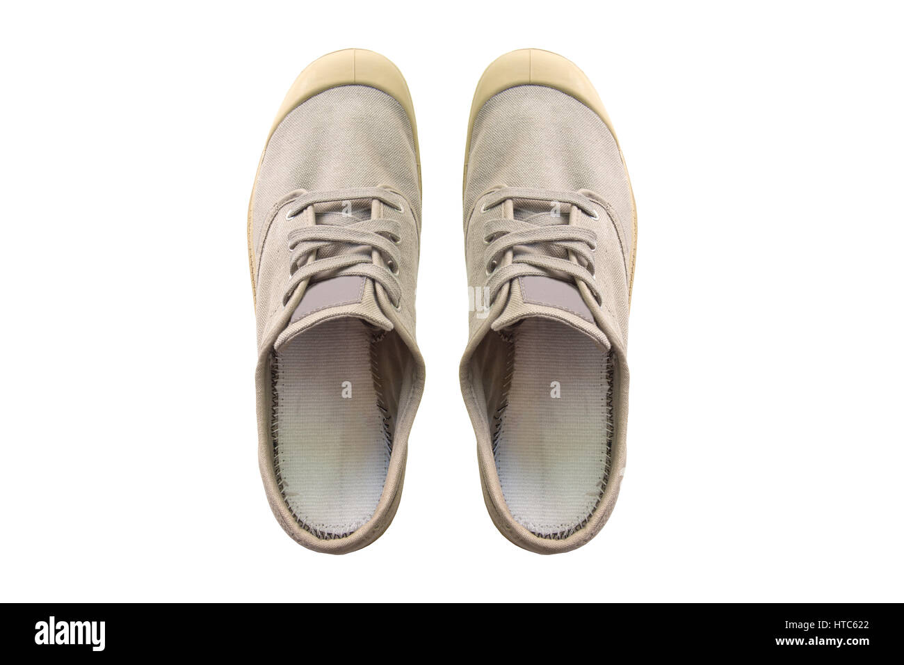 Vintage gray shoes isolated on white background Stock Photo - Alamy