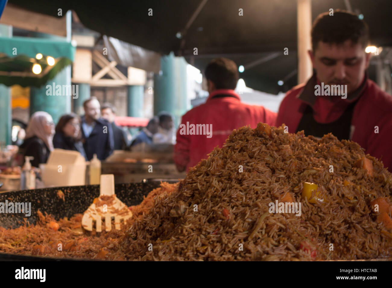 Fried rice sold in Borough market Stock Photo Alamy