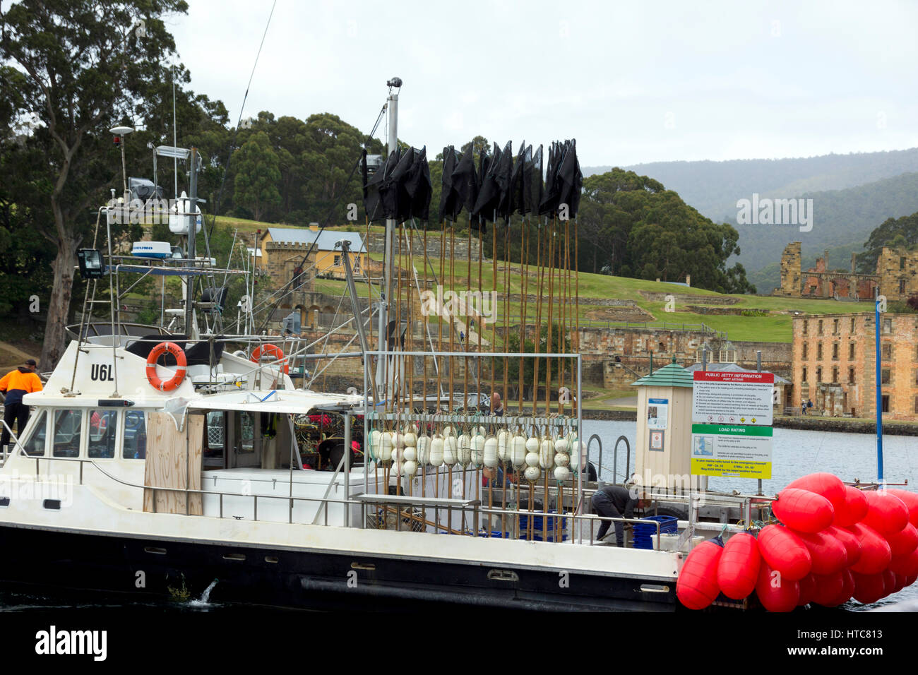 A fishing boat at Port Arthur Historic Site, Tasmania, Australia Stock Photo Alamy