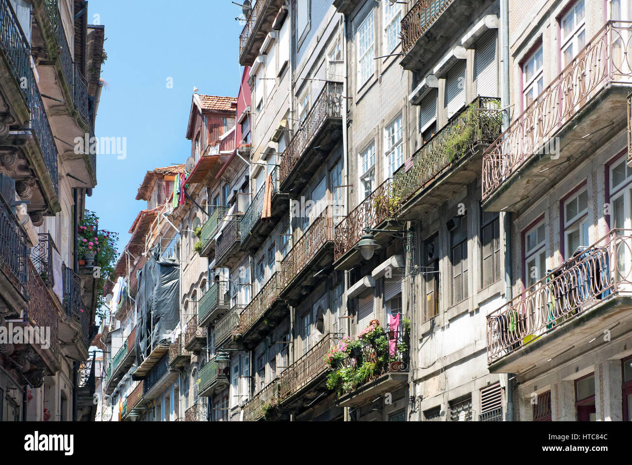 Street scen efrom Ribeira Porto Portugal Stock Photo