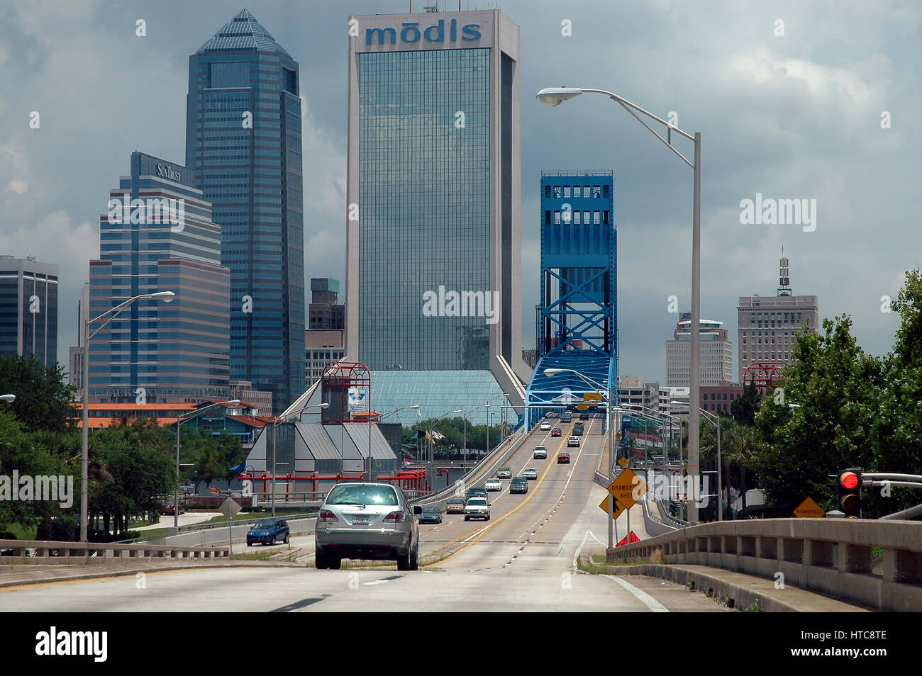 The skyline of Jacksonville, Duval County, Florida, USA Stock Photo