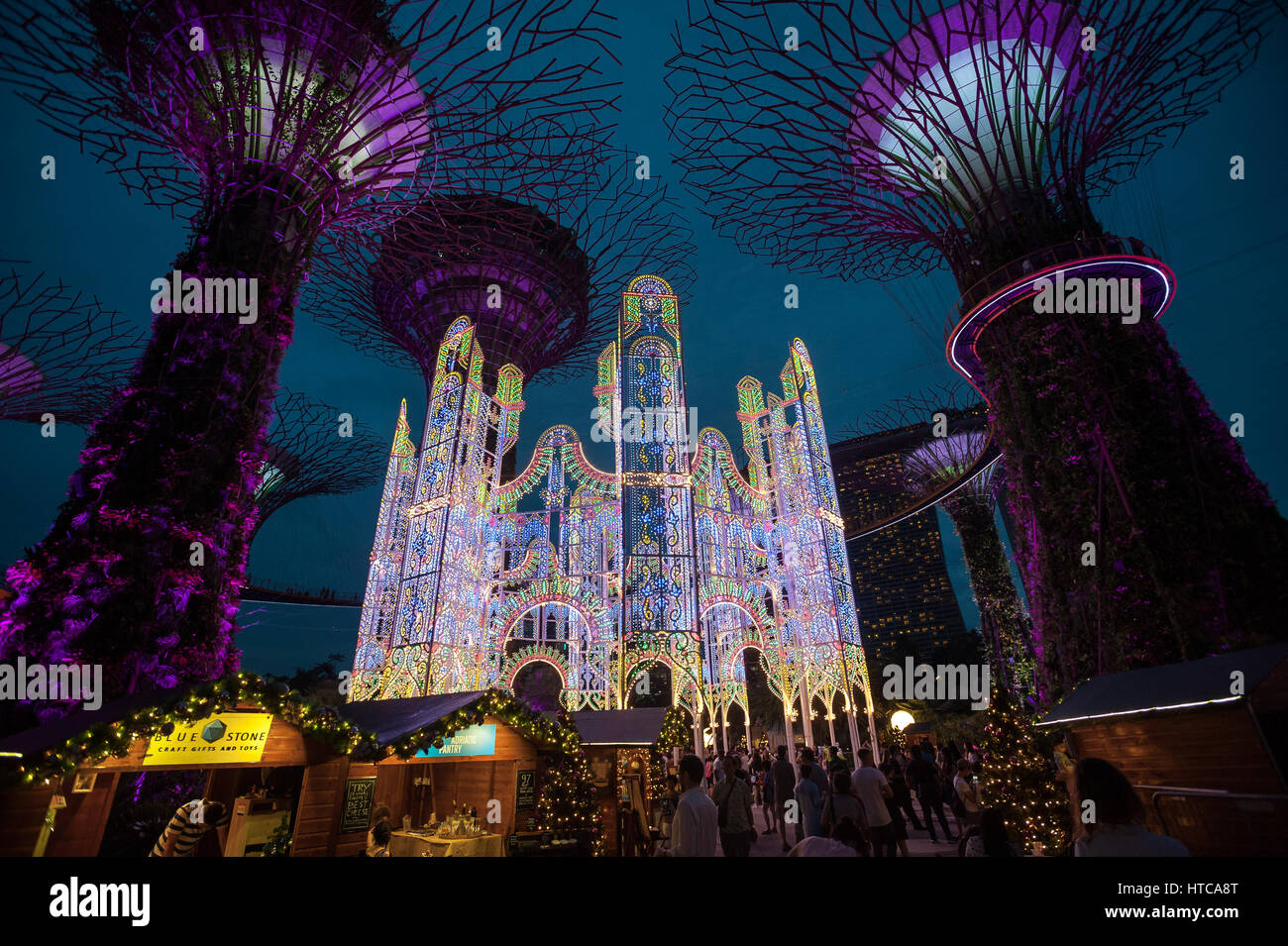 Singapore christmas lights gardens hires stock photography and images