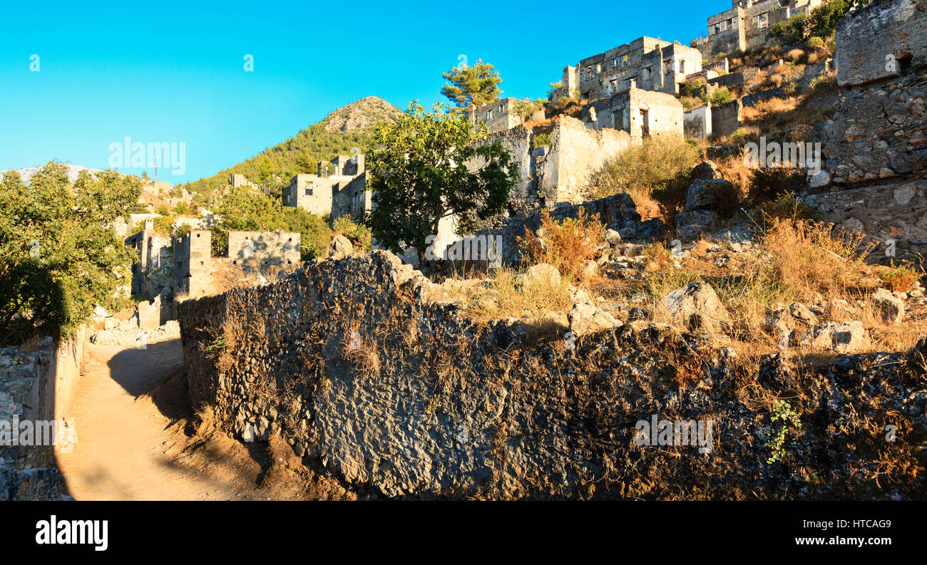 Kayakoy, Kaya valley, Turkey Stock Photo