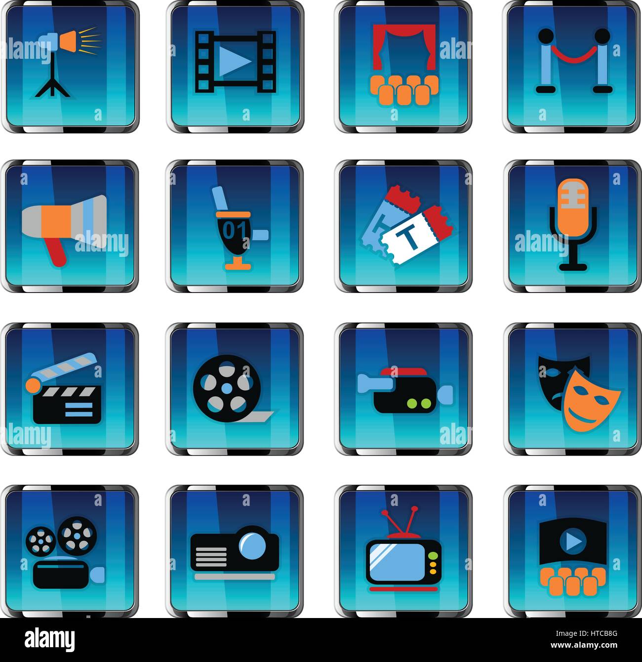 cinema web icons for user interface design Stock Vector Image & Art - Alamy