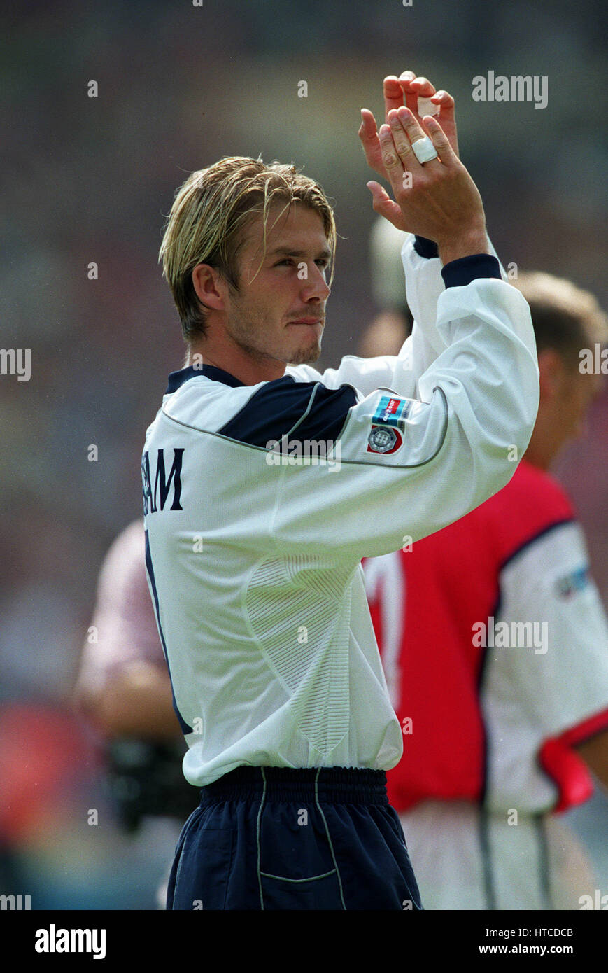 DAVID BECKHAM MANCHESTER UNITED FC 01 August 1999 Stock Photo