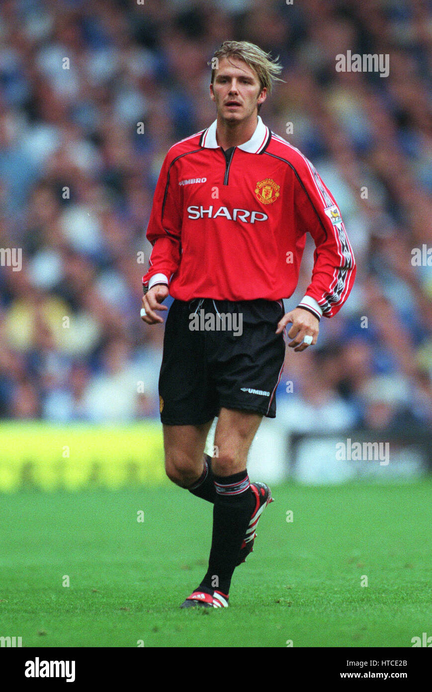 DAVID BECKHAM MANCHESTER UNITED FC 08 August 1999 Stock Photo