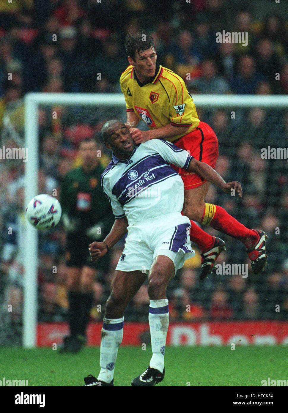 BRIAN DEANE & MARK WILLIAMS WATFORD V MIDDLESBROUGH 24 October 1999 Stock Photo