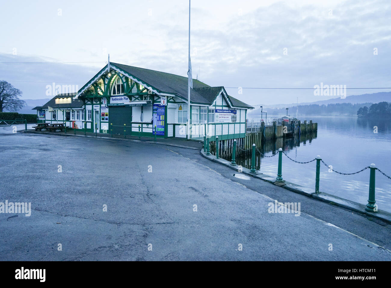 End of the day at the Windermere Lake Cruises ticket office on Lake