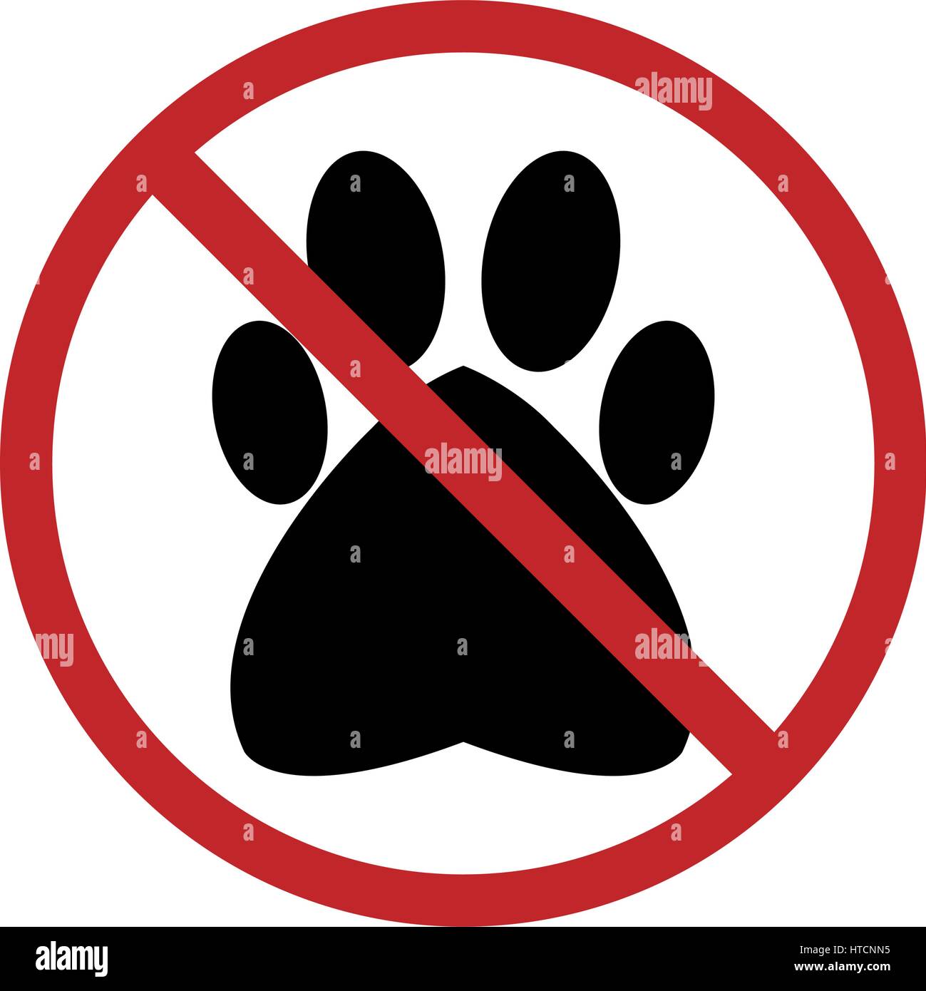 icon no dog illustrated on white background in vector Stock Vector ...