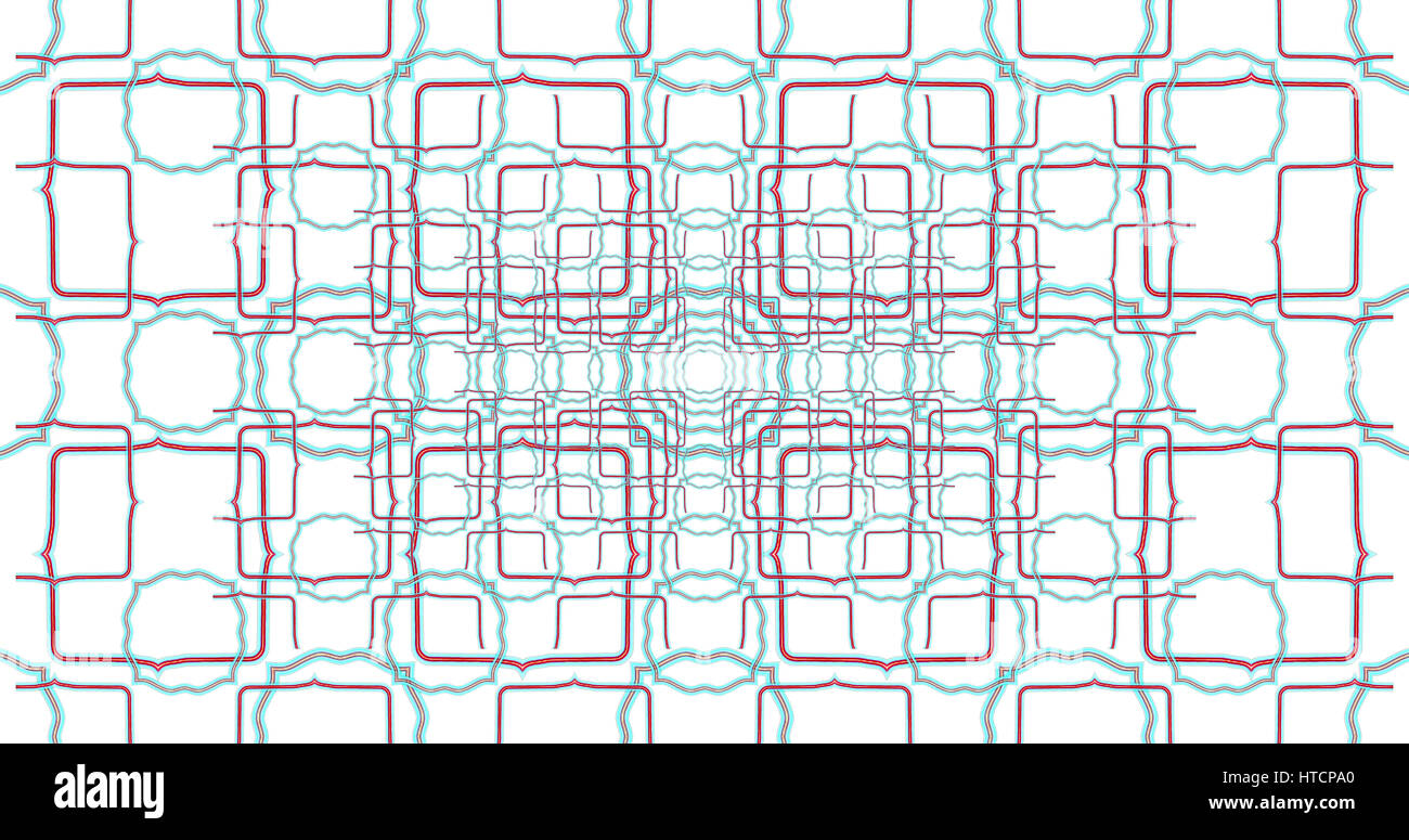 Abstract interwoven ornate geometric  luxury pattern. Stained-glass window. Stock Photo