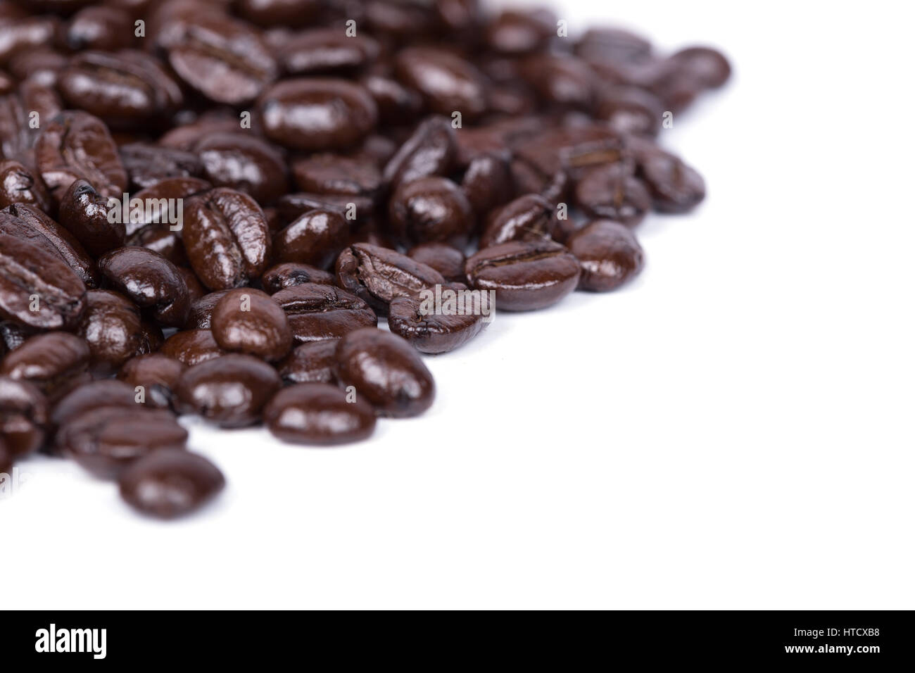 Coffee beans isoalted on white background blank for text Stock Photo ...