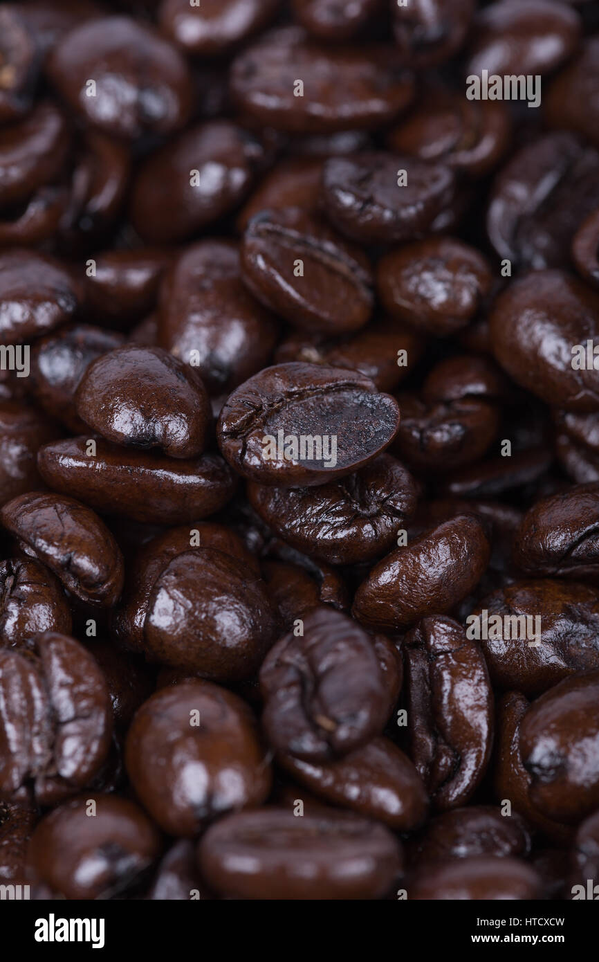 close up Roasted Coffee Beans background texture Stock Photo - Alamy