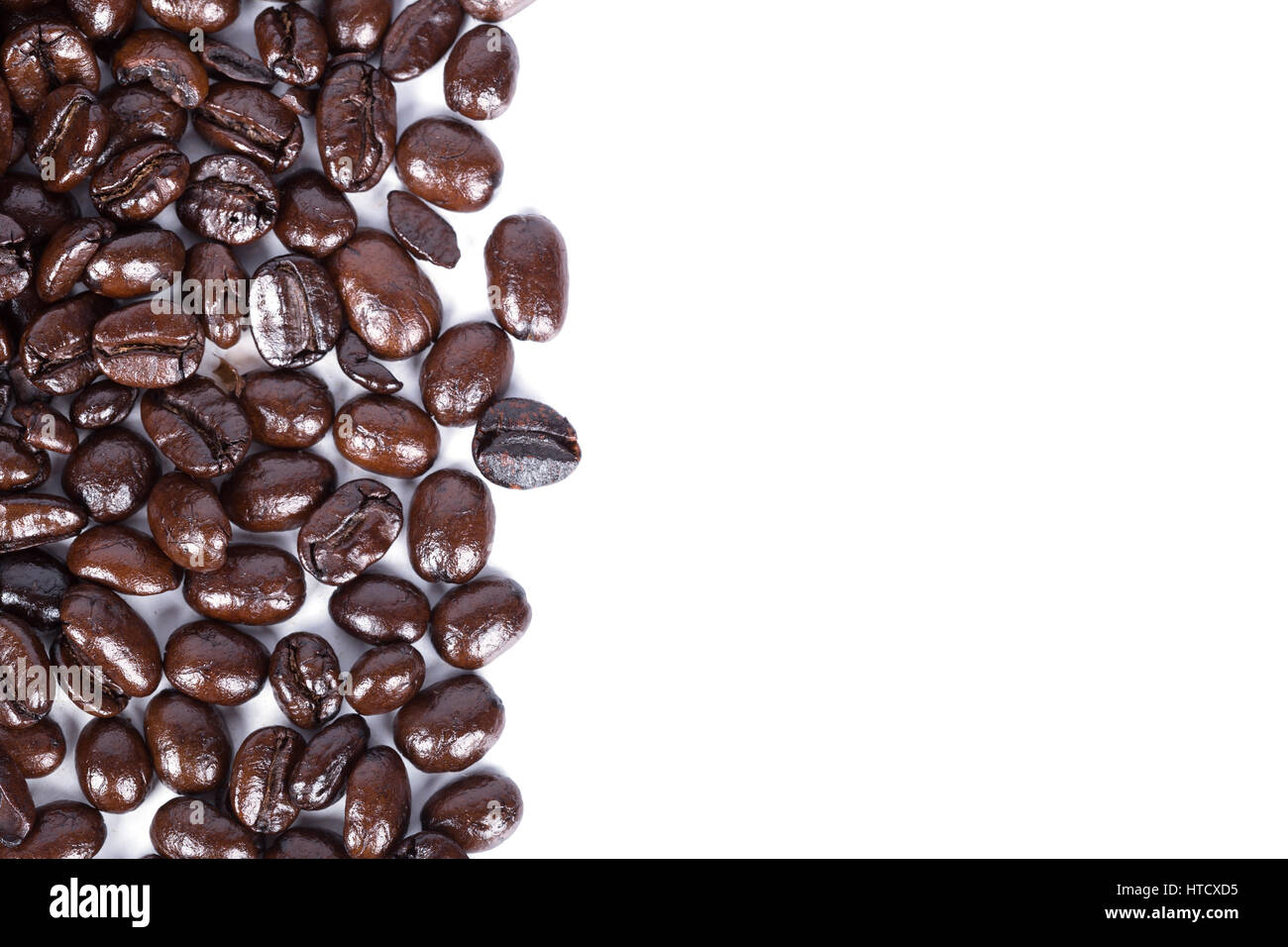 Coffee beans isoalted on white background blank for text Stock Photo ...