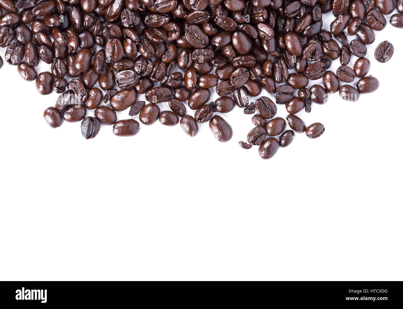 Coffee beans isoalted on white background blank for text Stock Photo ...
