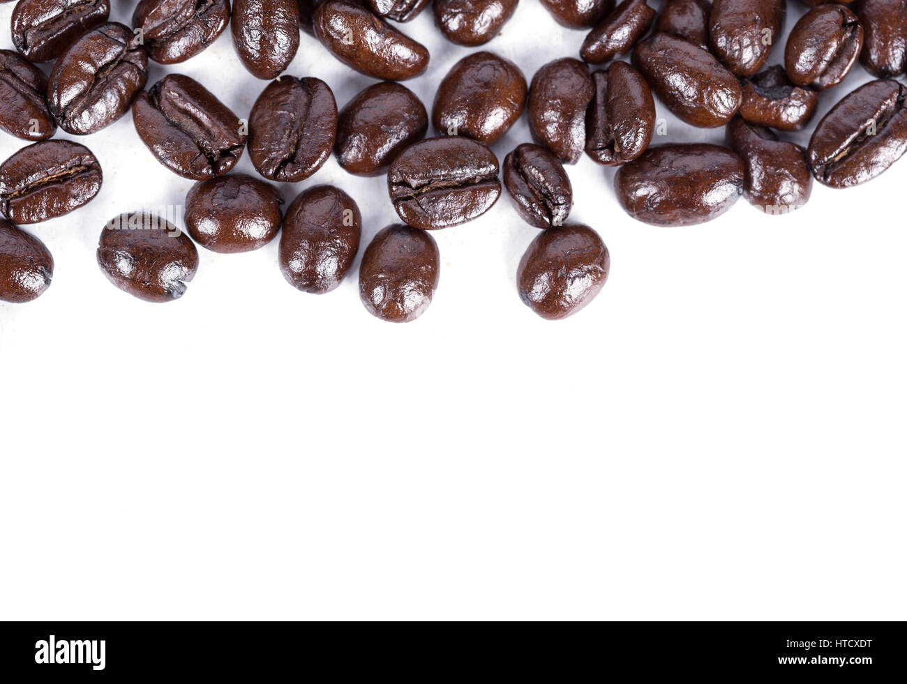 Coffee beans isoalted on white background blank for text Stock Photo ...