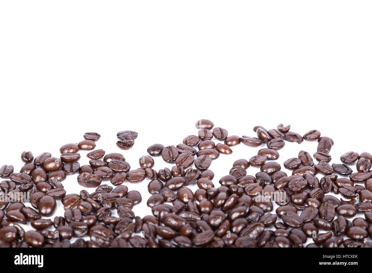Coffee beans isoalted on white background blank for text Stock Photo ...