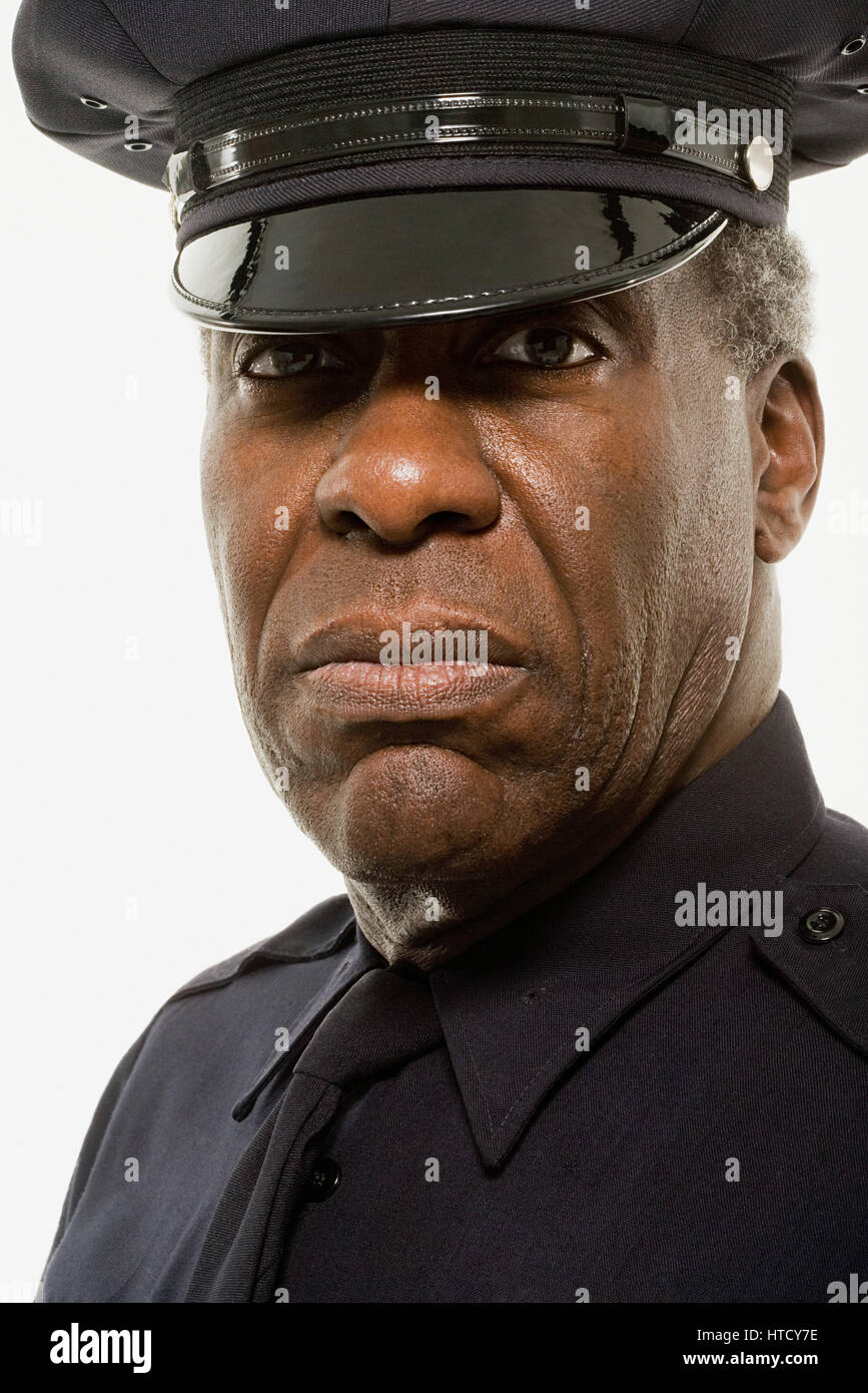 Senior policeman portrait hi-res stock photography and images - Alamy