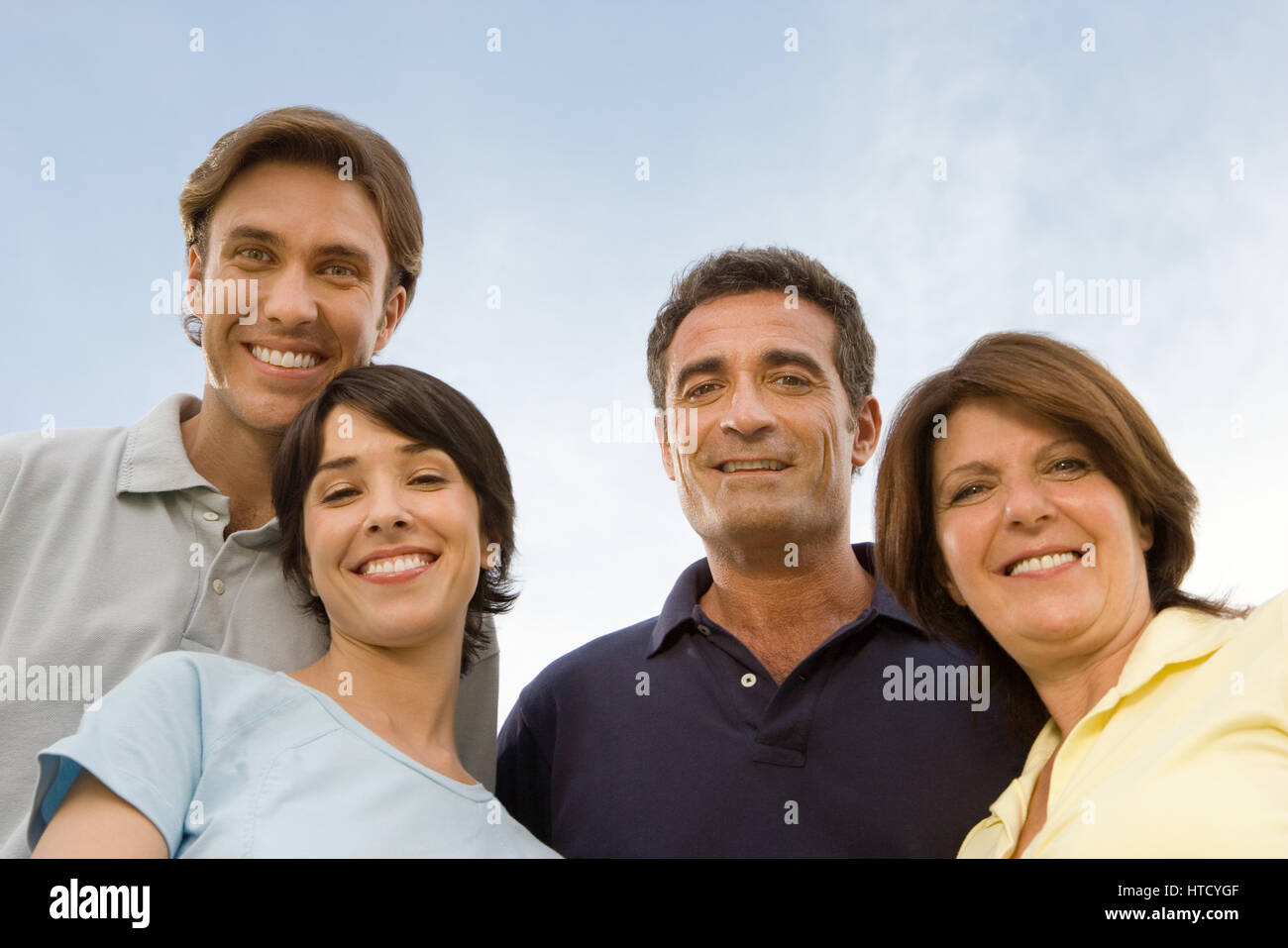Grown up family outdoors Stock Photo Alamy