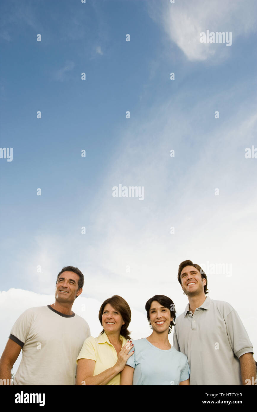 Grown up family outdoors Stock Photo Alamy