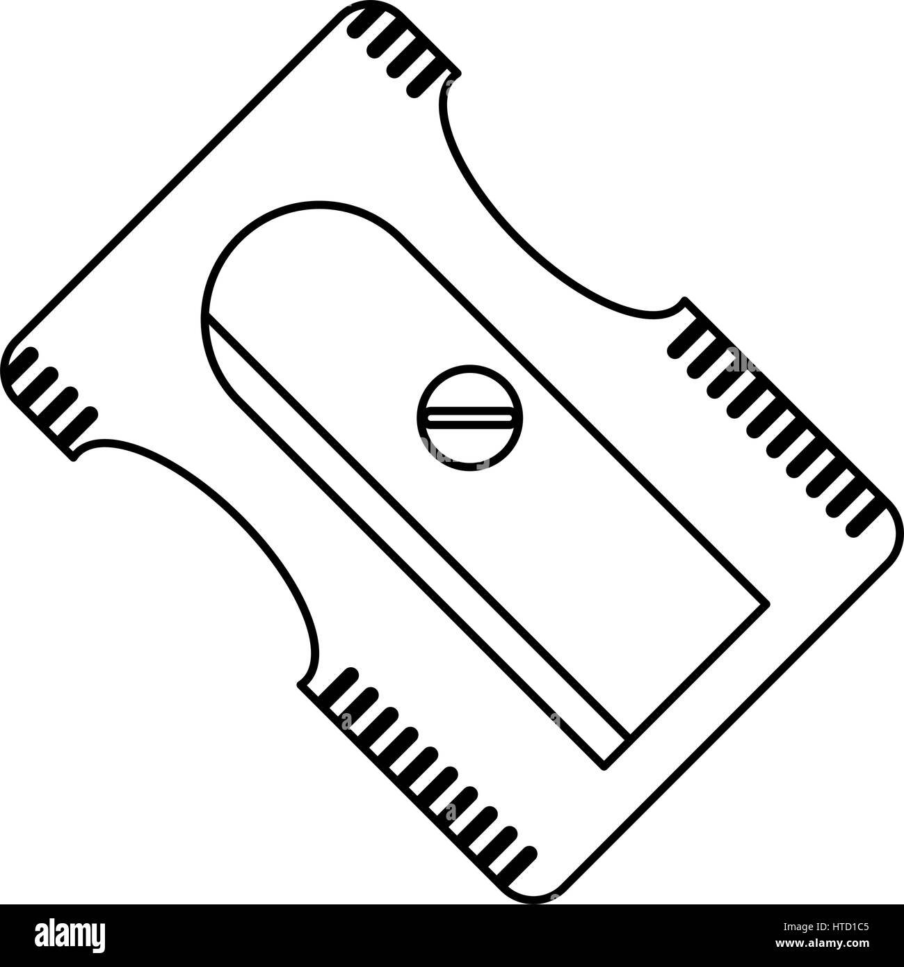 sharpener school utensil line Stock Vector Image & Art Alamy