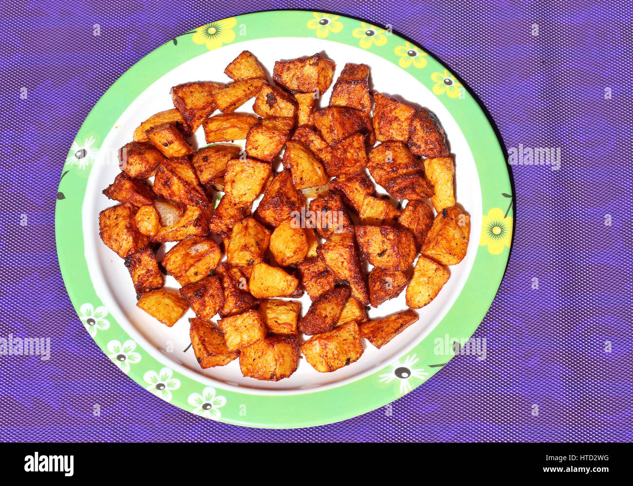 Fried potato chunks Stock Photo Alamy