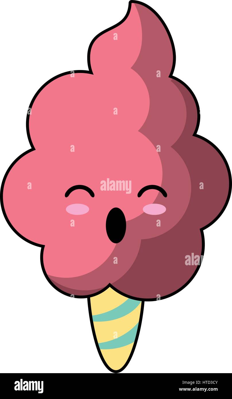 kawaii sweet cotton candy Stock Vector Image & Art - Alamy