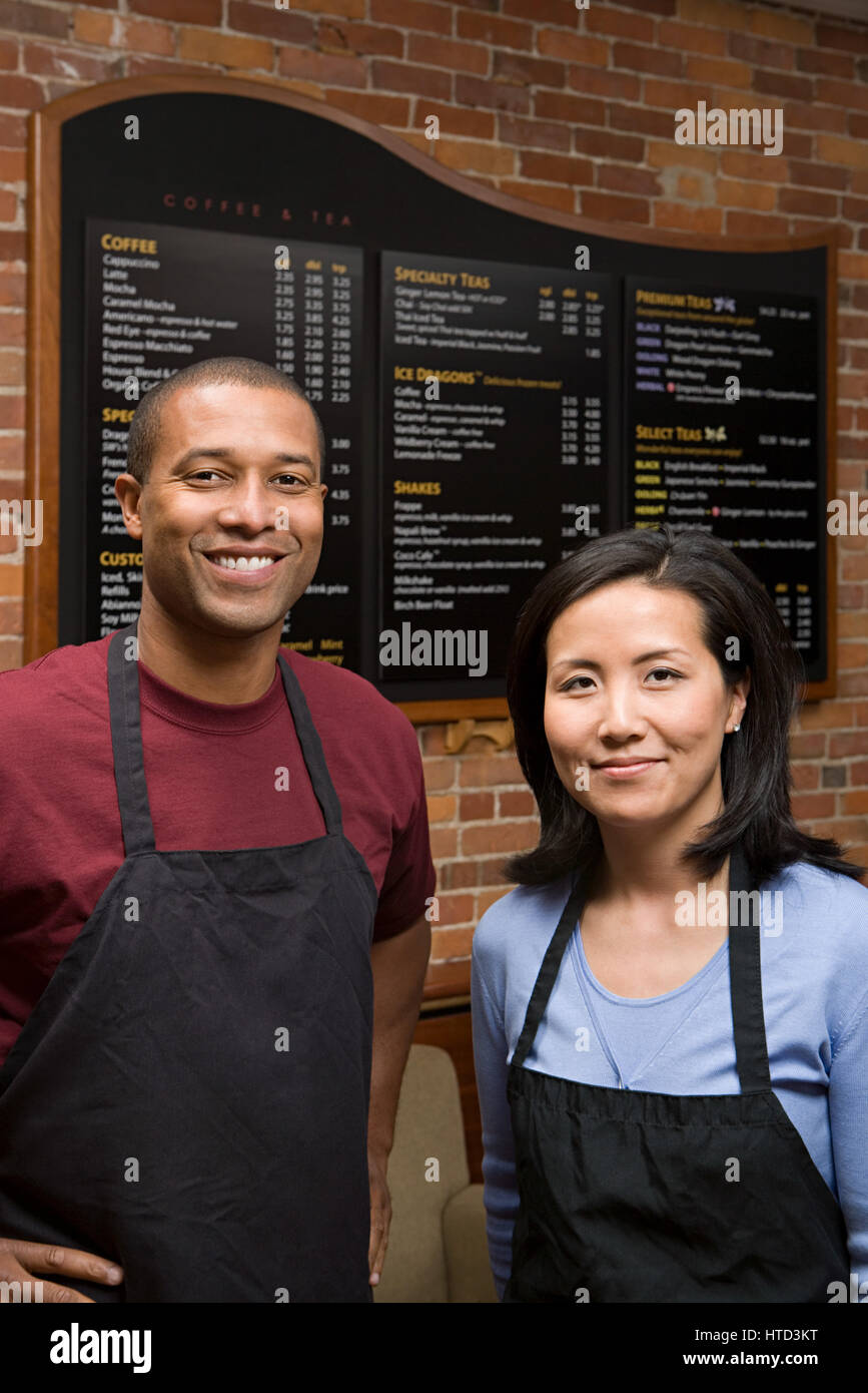 Happy mature waiters in hi-res stock photography and images - Alamy