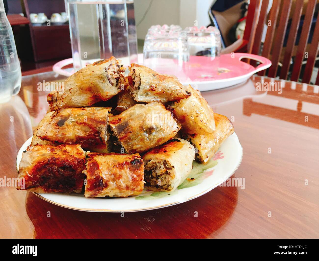Fried spring rolls for Tet holiday in vietnam Stock Photo - Alamy