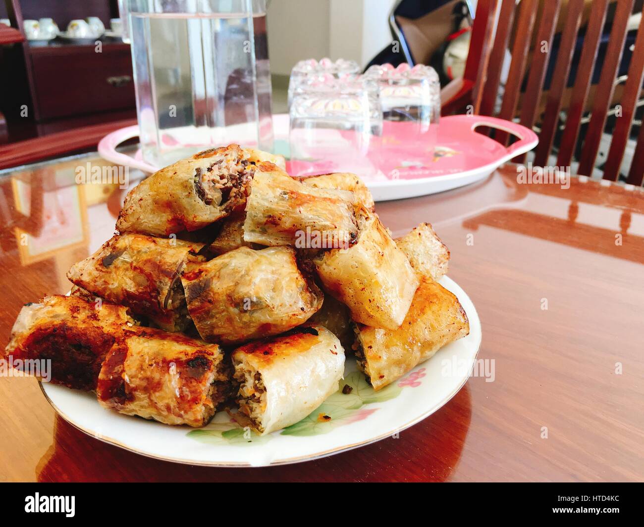 Fried spring rolls for Tet holiday in vietnam Stock Photo - Alamy