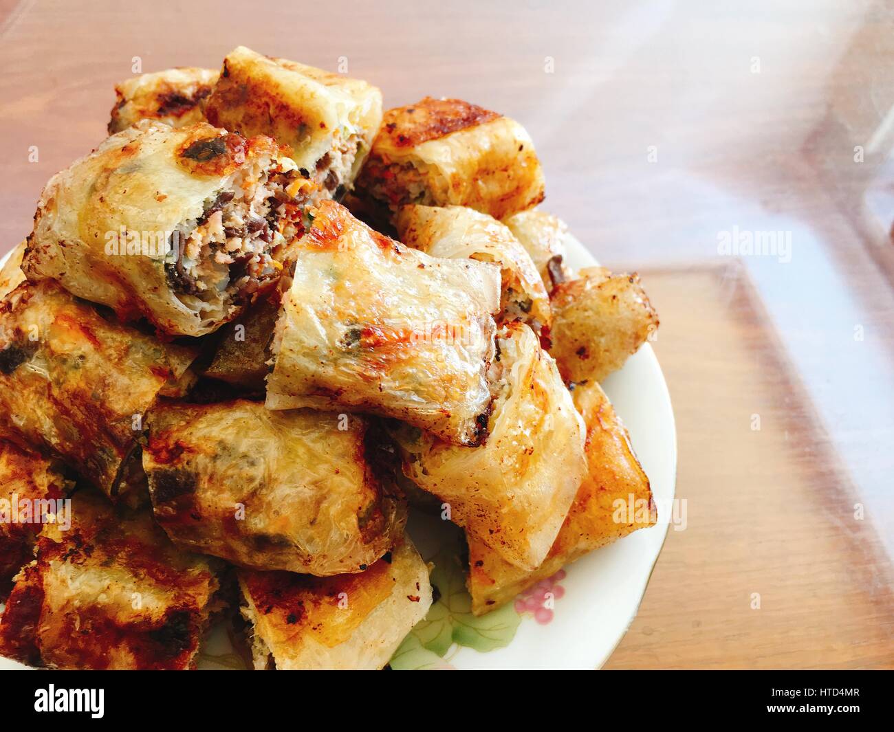 Fried spring rolls for Tet holiday in vietnam Stock Photo - Alamy