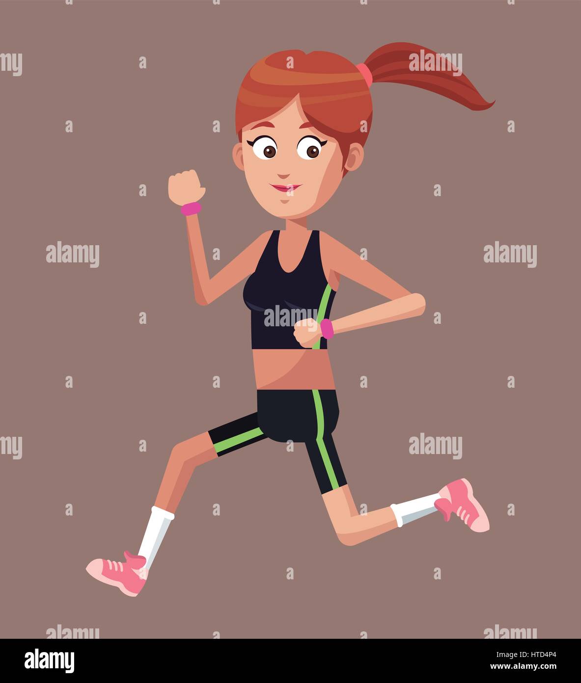 sport girl running exercise Stock Vector Image & Art - Alamy