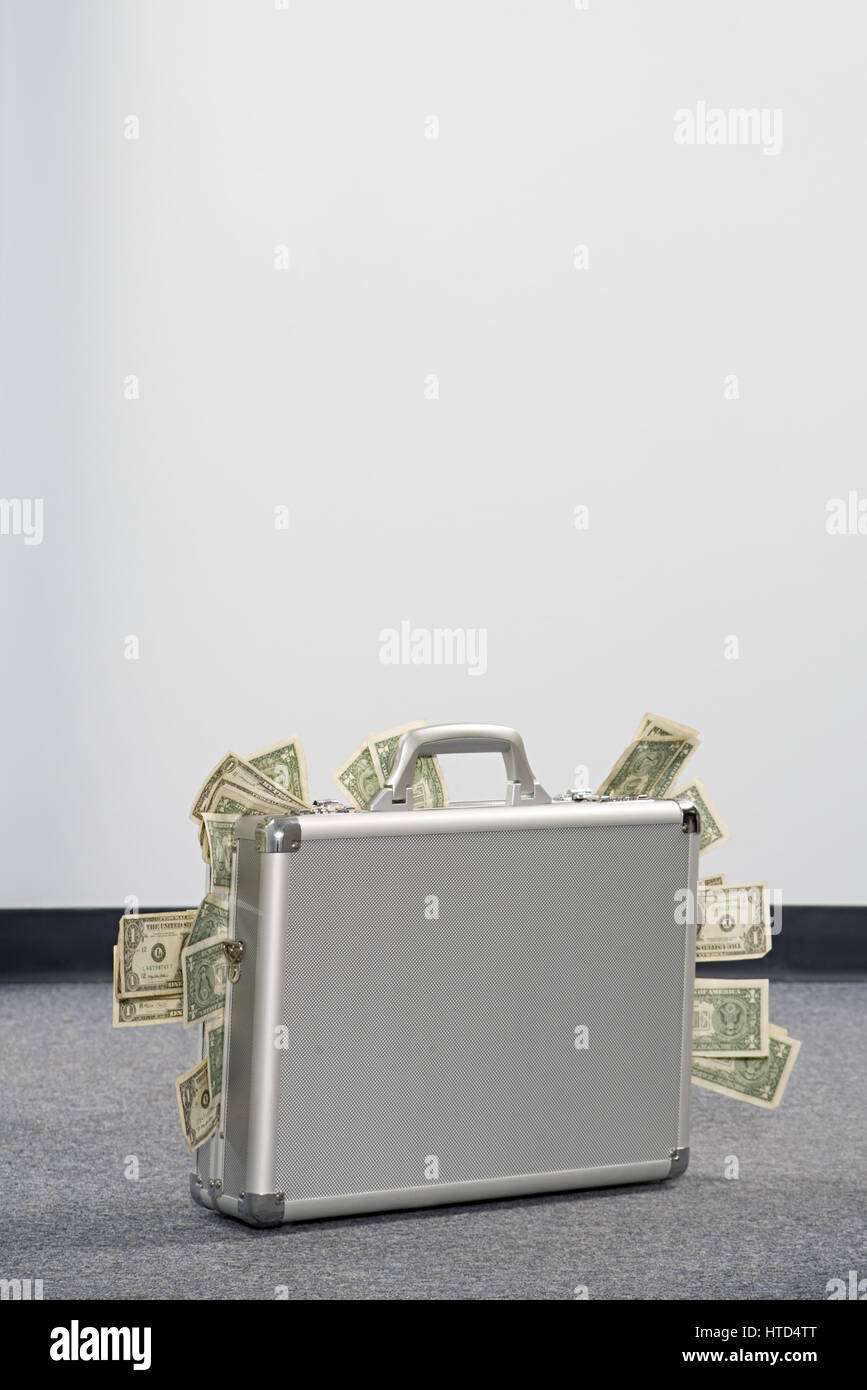 Money in a briefcase Stock Photo Alamy