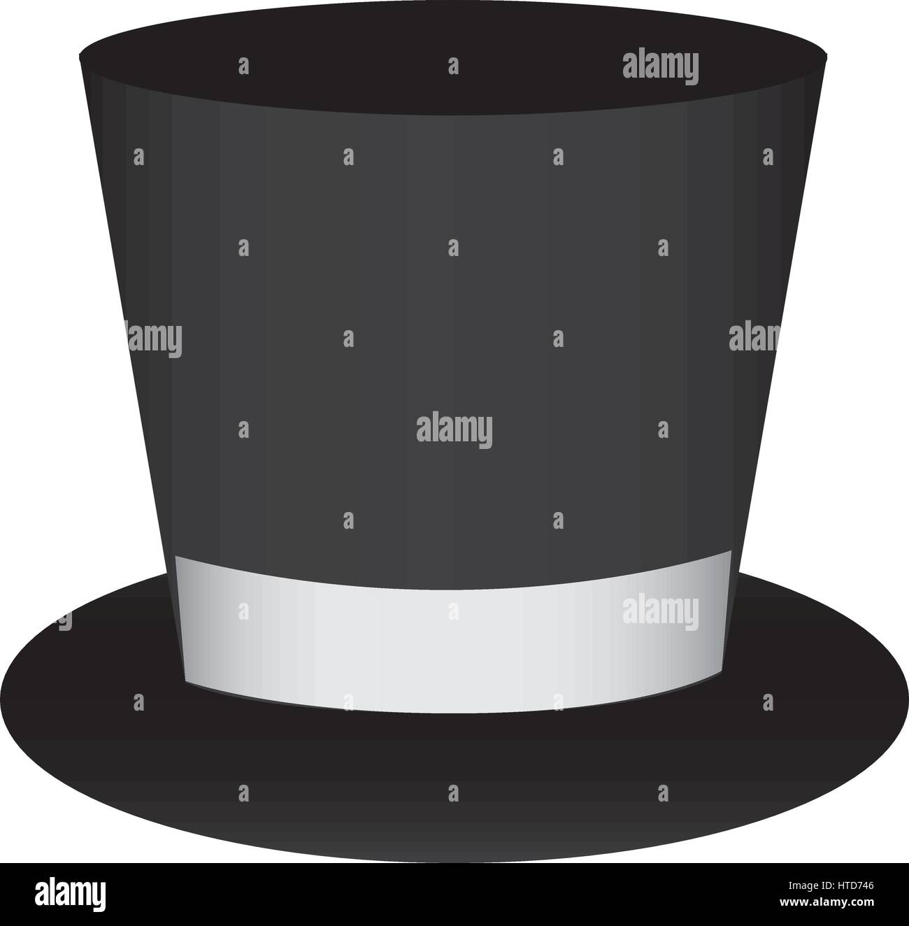 Silhouette top hat tophat hi-res stock photography and images - Alamy