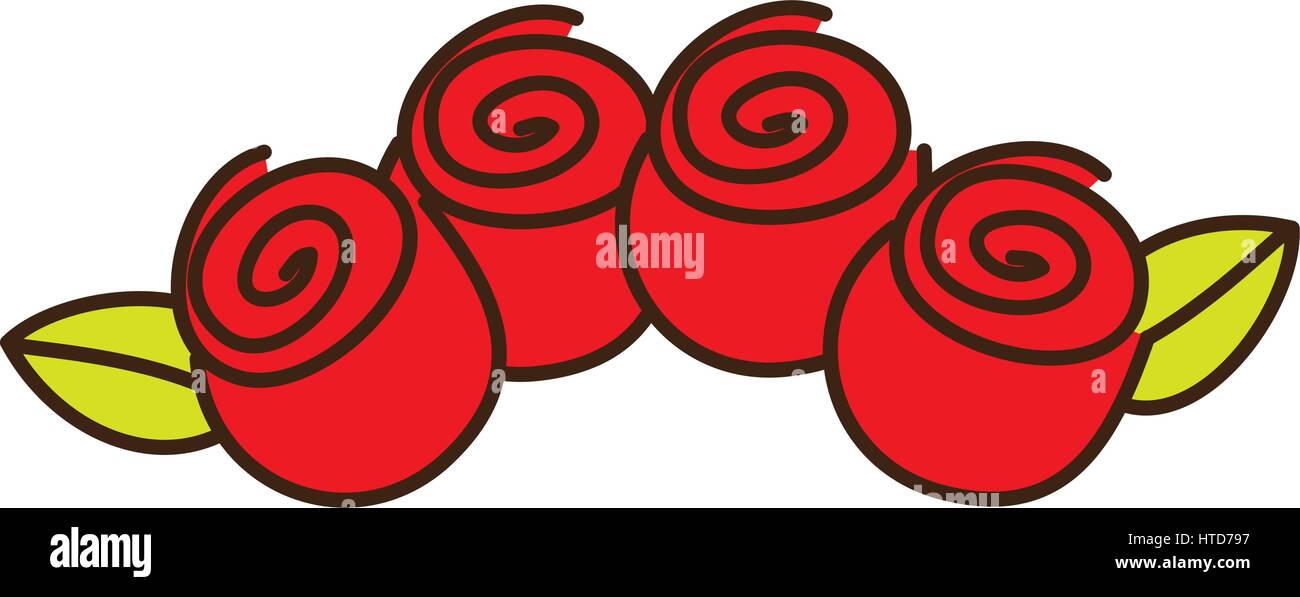 colorful crown of roses with leaves Stock Vector Image & Art - Alamy