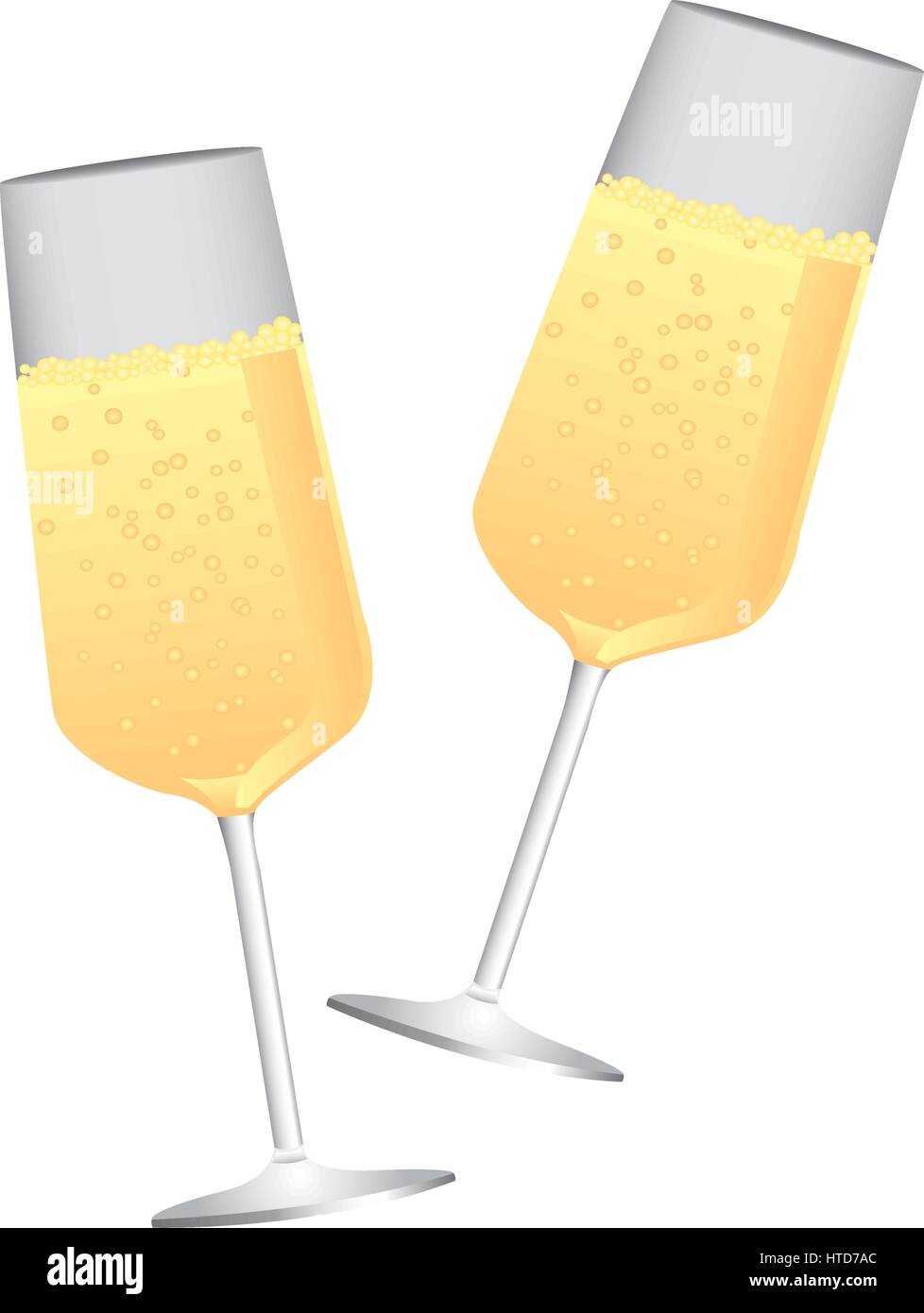 Colorful Silhouette Couple Toast Champagne Glasses Stock Vector Art And Illustration Vector Image