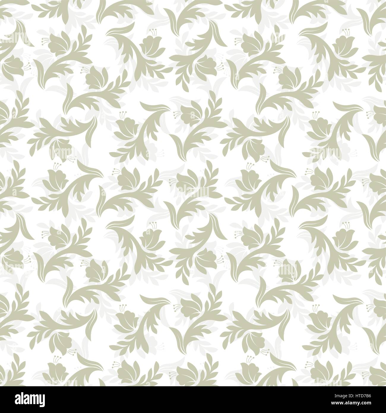 Vector seamless pattern. Luxury foliage texture of Baroque style. Pattern can be used as a background, wallpaper or an element of decoration Stock Vector